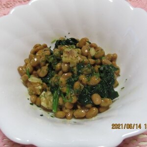 小松菜と納豆